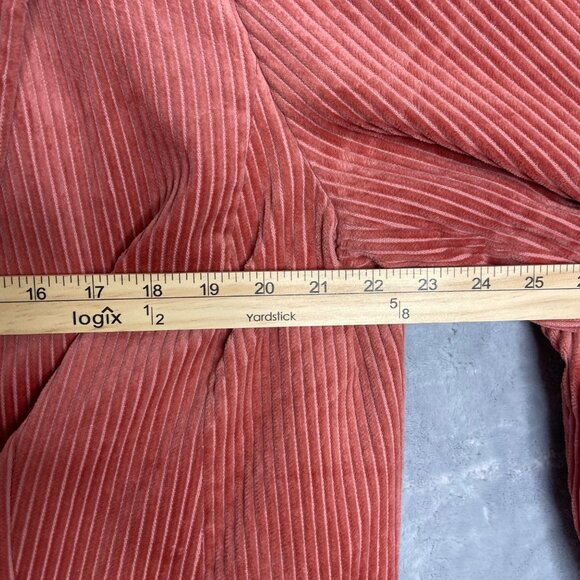 Eloquii Corduroy One Button Blazer Jacket Women's 18 Wide Whale Coral Pink - Picture 7 of 11